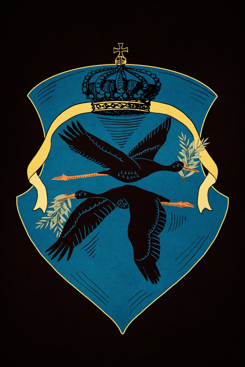 Crown And Crane, 2022 (digital) af Roberta Murray