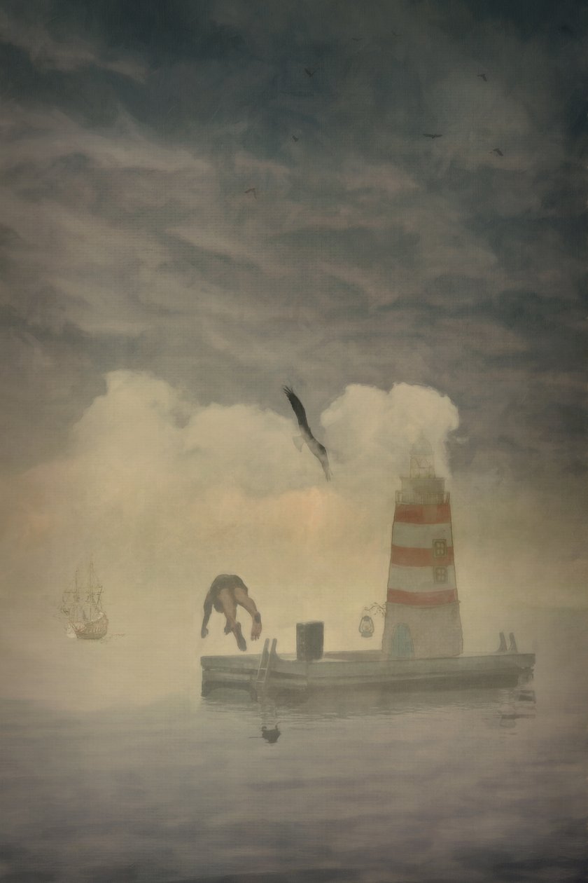 Fiskedykker, 2022 (digital) af Roberta Murray