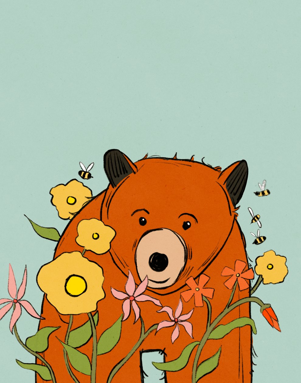 Blomsterbjørnen, 2021 (digital) af Roberta Murray