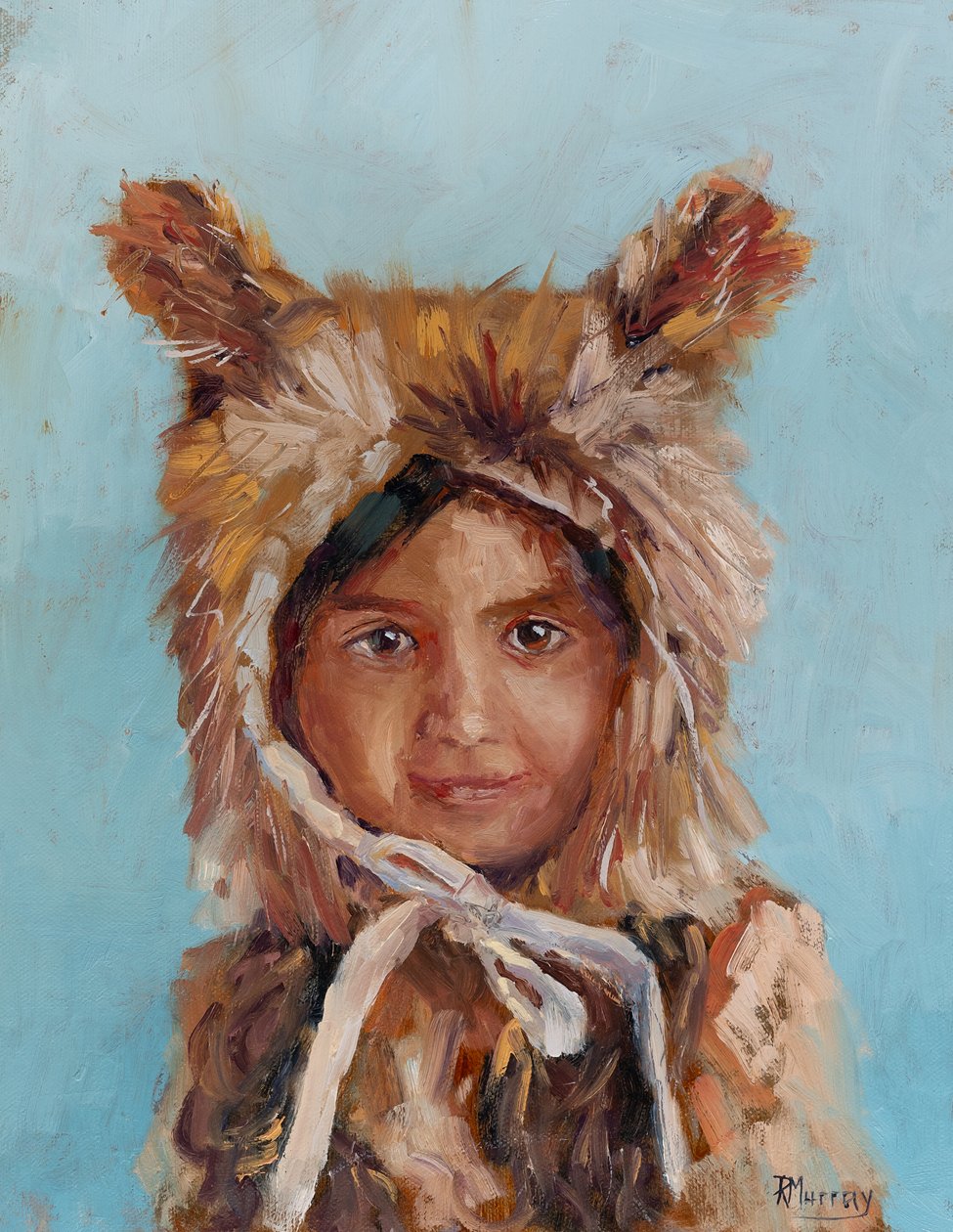 Monster Sweet And Fair, 2017 (olie på panel) af Roberta Murray