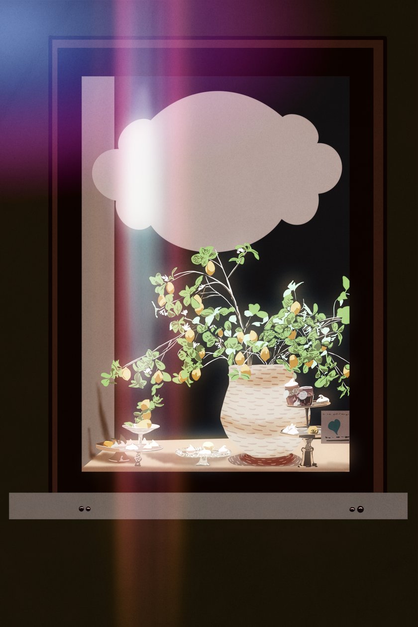 Patisserie-vindue, 2022 (digital) af Roberta Murray