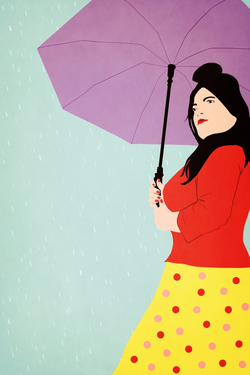 Scarlet In The Rain, 2022 (digital) af Roberta Murray