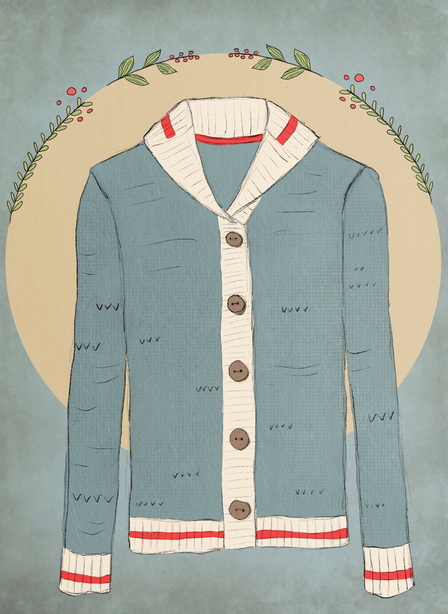 Sock Monkey Sweater, 2019 (digital) af Roberta Murray
