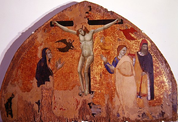 Korsfæstelse (tempera på panel) af Roberto d Oderisi