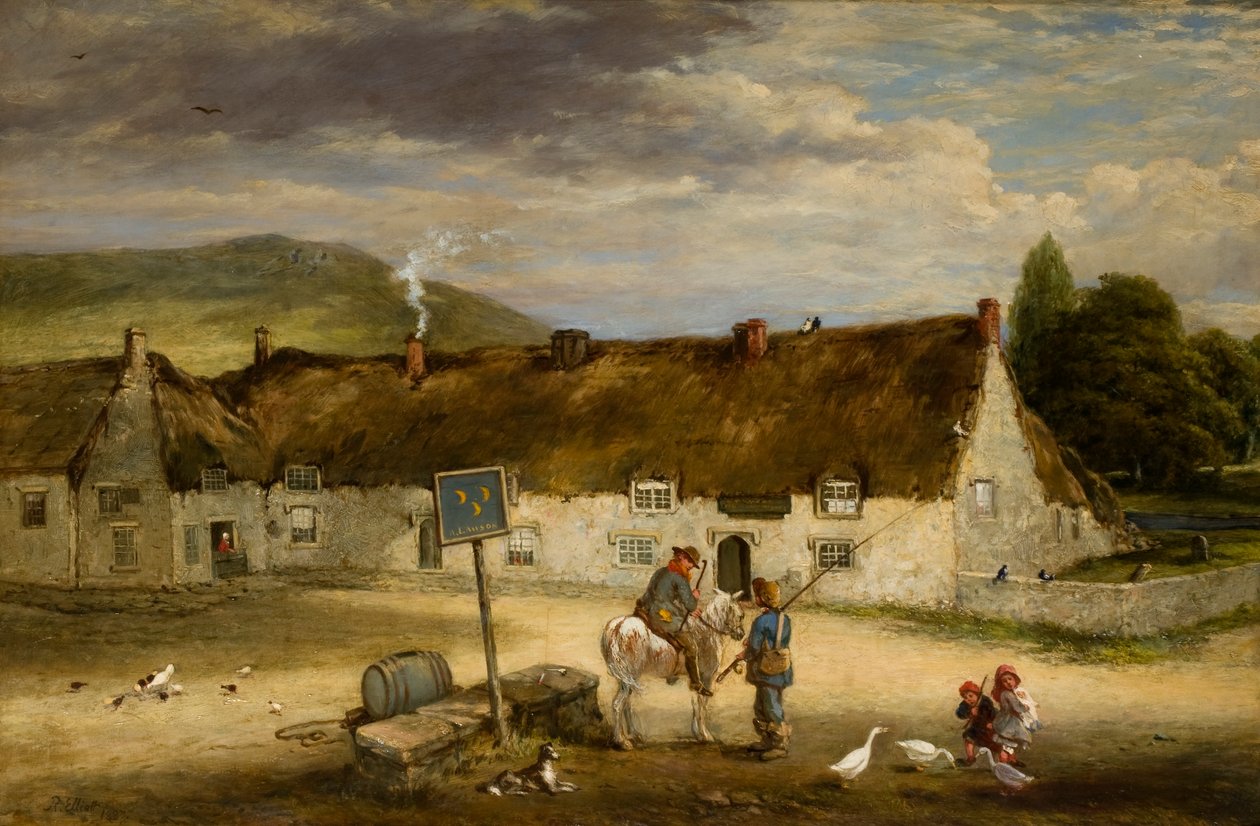 De tre halve måner, Rothbury, 1887 af Robinson Elliott
