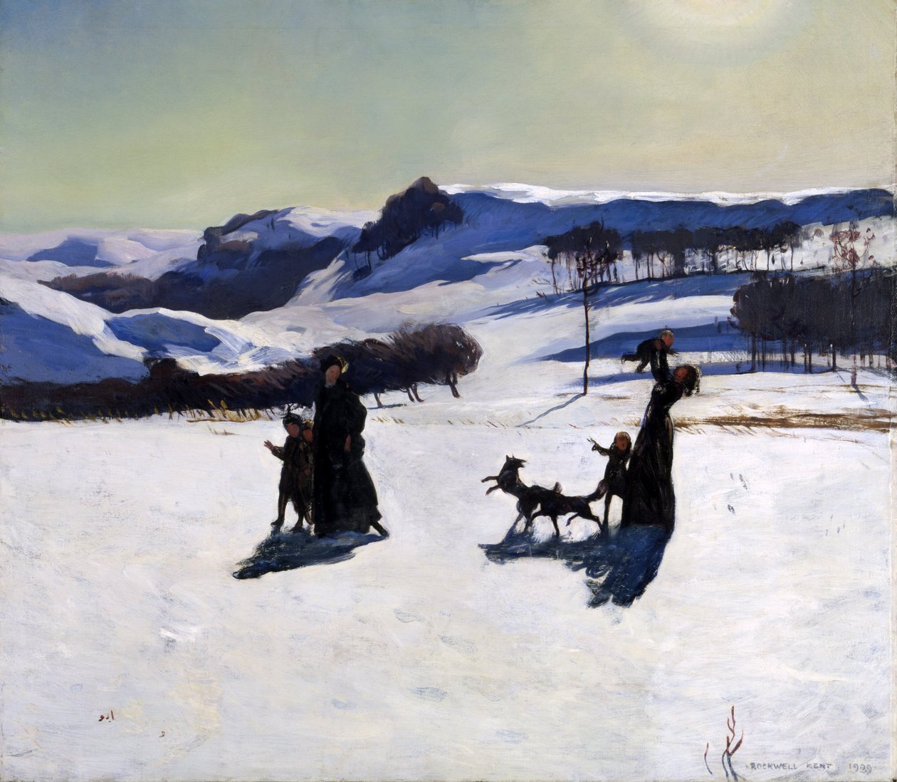 Snow Fields (Winter in the Berkshires) af Rockwell Kent