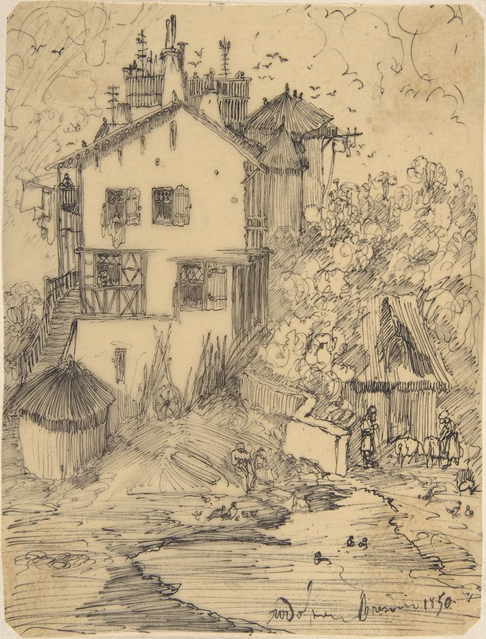 Et rustikt landsted af Rodolphe Bresdin