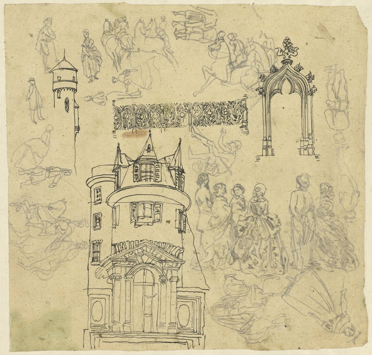 Arkitektur og figurer af Rodolphe Bresdin