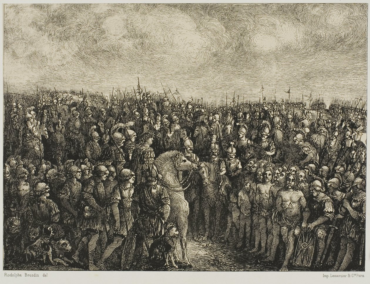 Cæsar og hans fanger af Rodolphe Bresdin