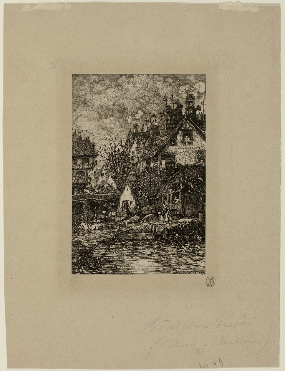 Entering a Village, fra Revue Fantaisiste af Rodolphe Bresdin