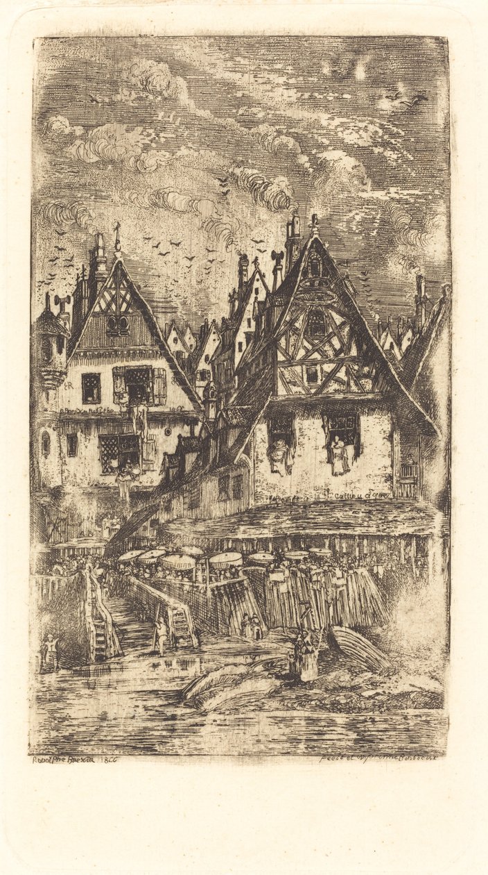 Landsbyens indgang af Rodolphe Bresdin