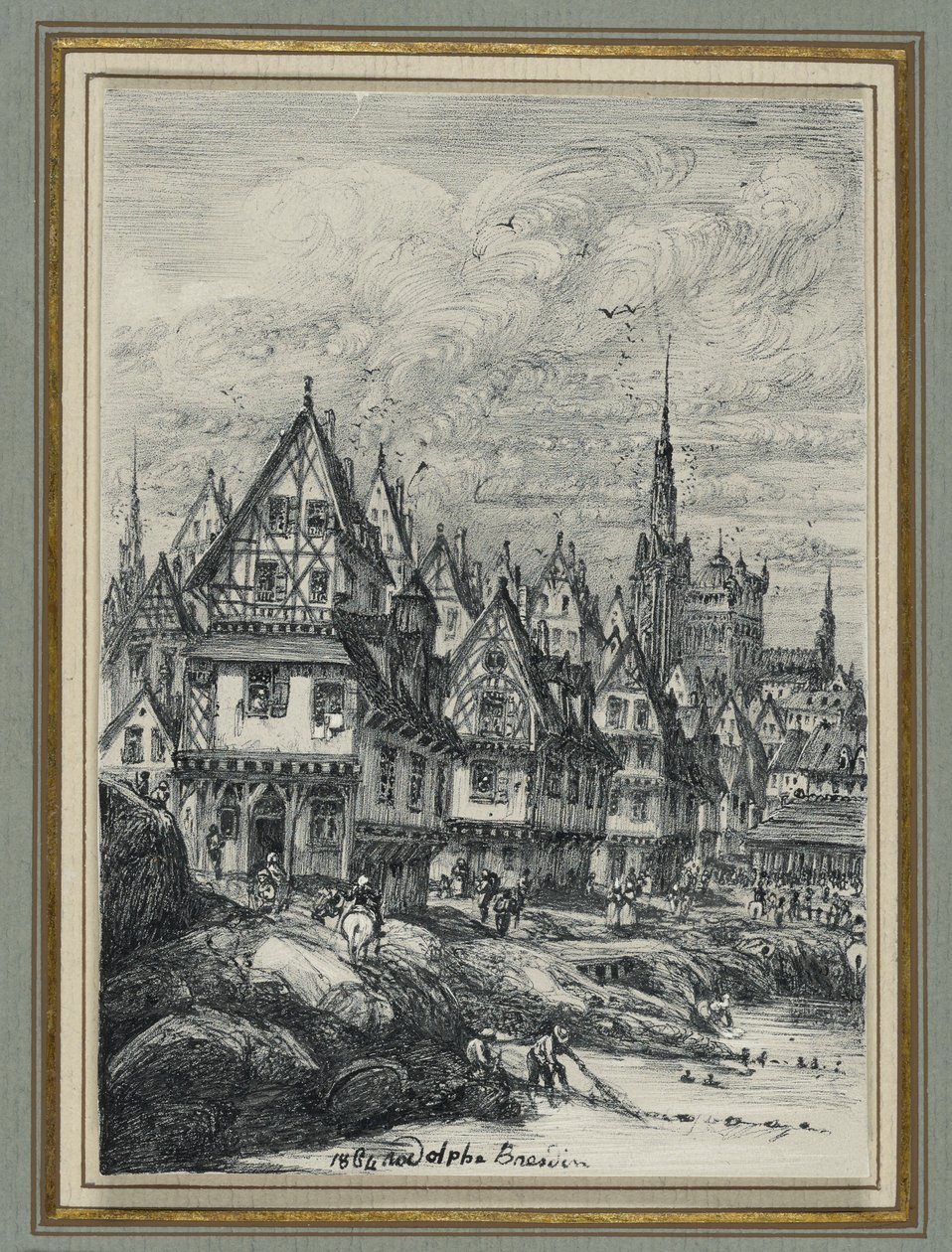 Fiskerihavn af Rodolphe Bresdin