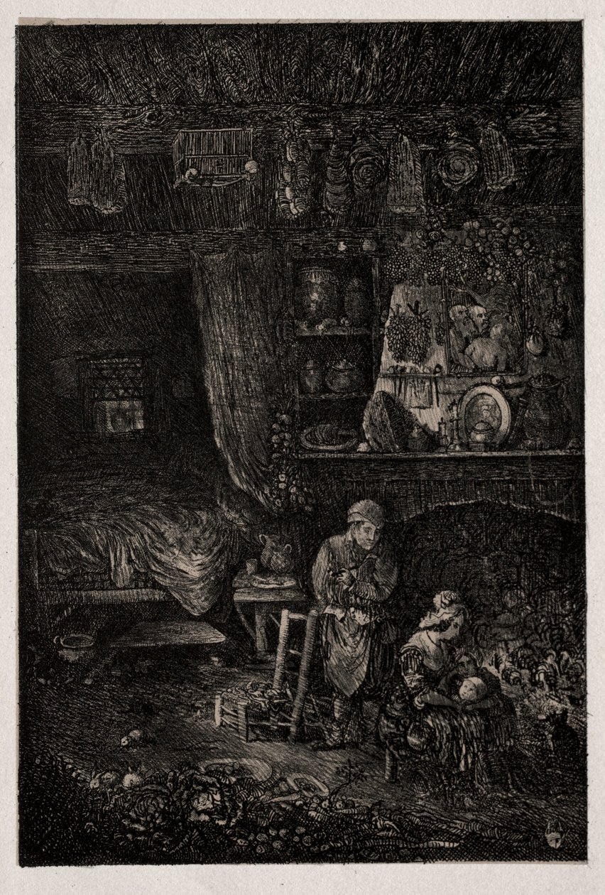 Flamsk interiør, 1856. af Rodolphe Bresdin