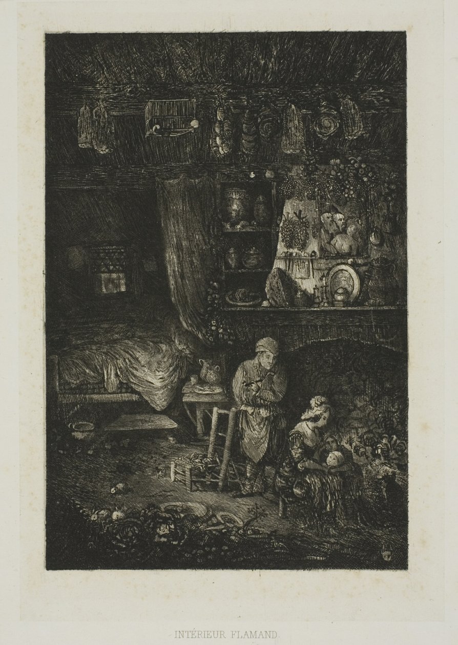 Flamsk interiør, fra Revue Fantaisiste af Rodolphe Bresdin