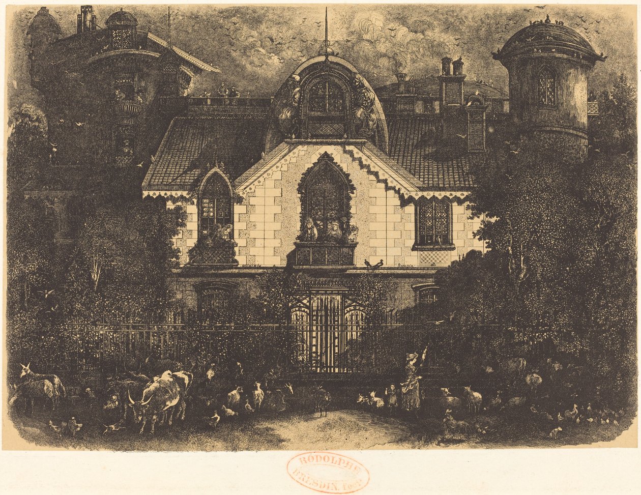 Det fortryllede hus (The Haunted House) af Rodolphe Bresdin