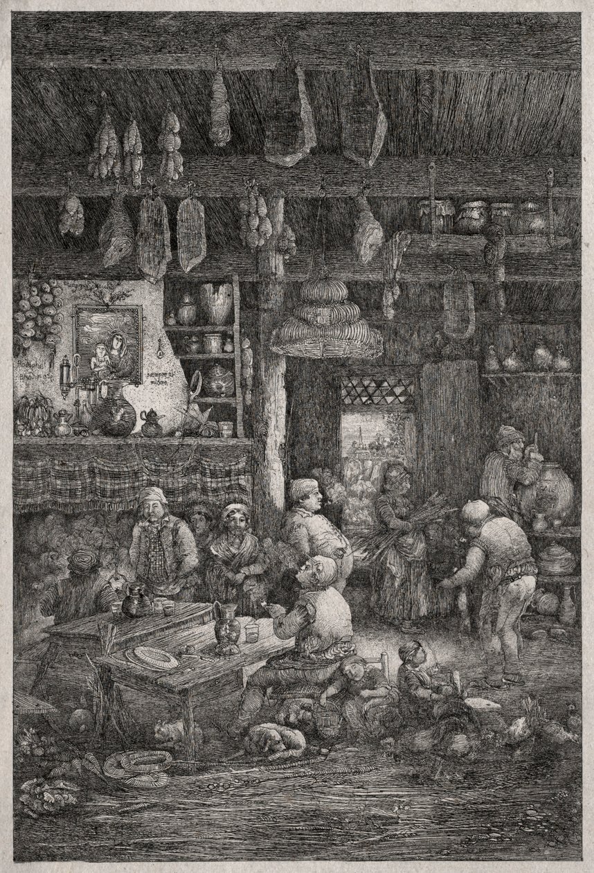 Moldavisk interiør, 1856. af Rodolphe Bresdin