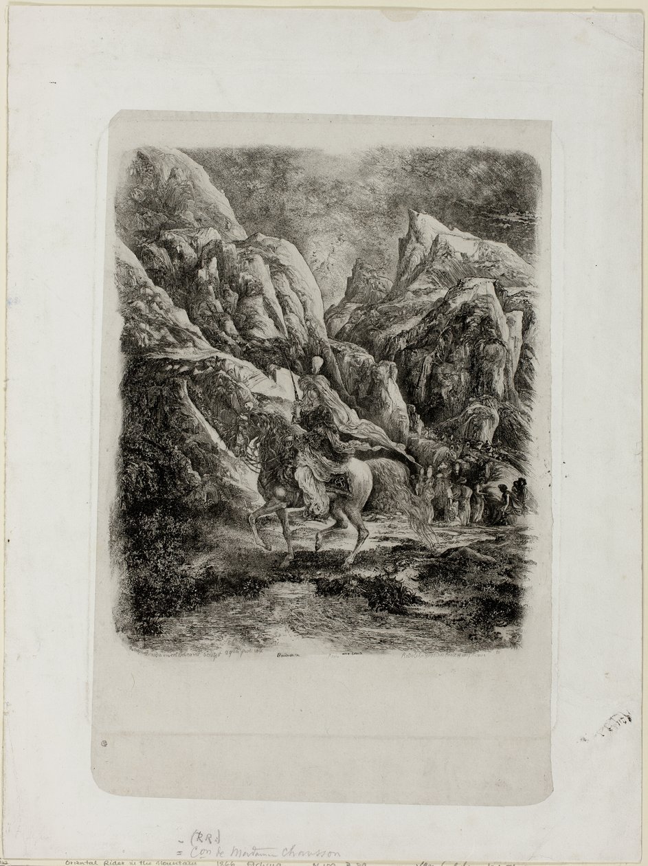 Rytter i bjergene af Rodolphe Bresdin