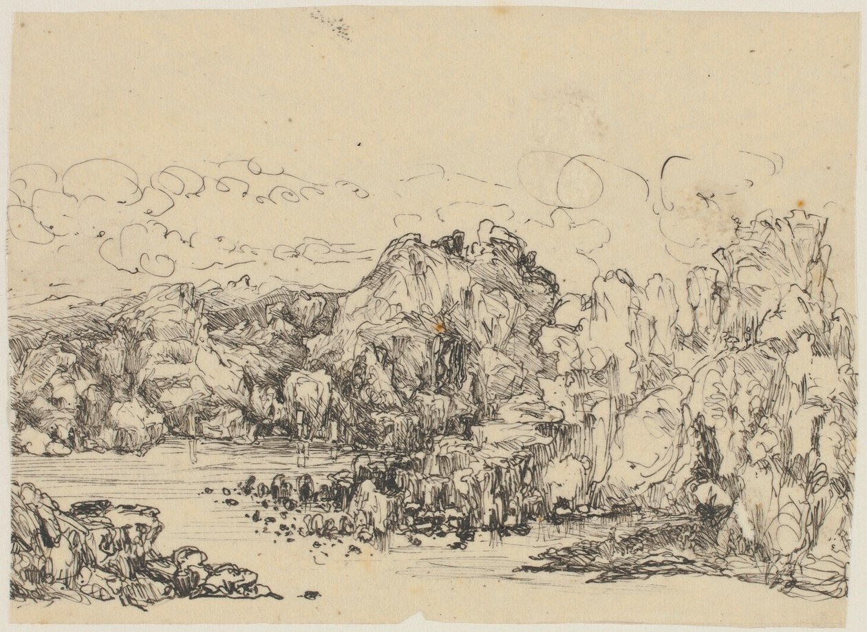 Klipper ved havet af Rodolphe Bresdin