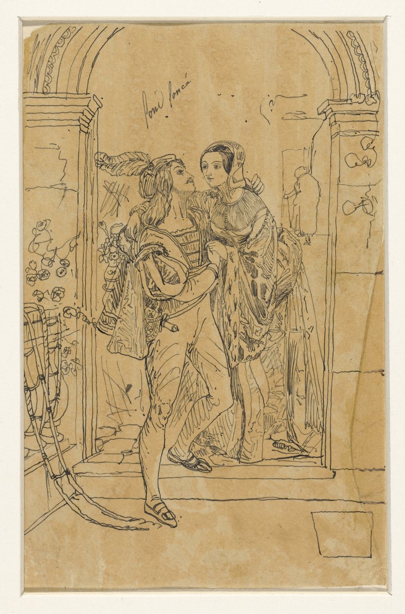 Romeo og Juliette i 1400-tals kostume af Rodolphe Bresdin