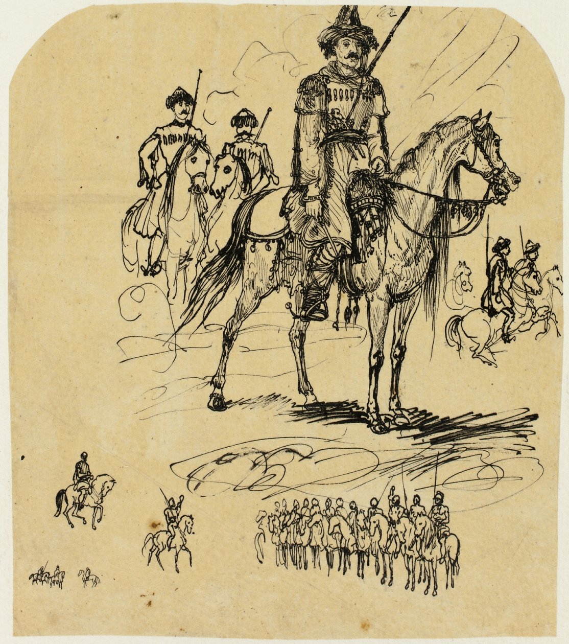 Russisk kavaleri af Rodolphe Bresdin
