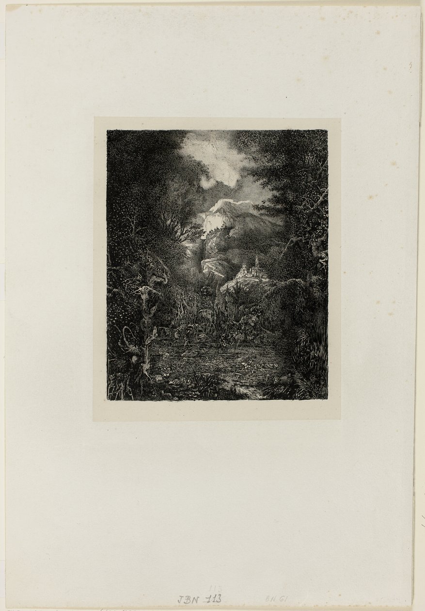 Byerne Beyond the Marsh af Rodolphe Bresdin