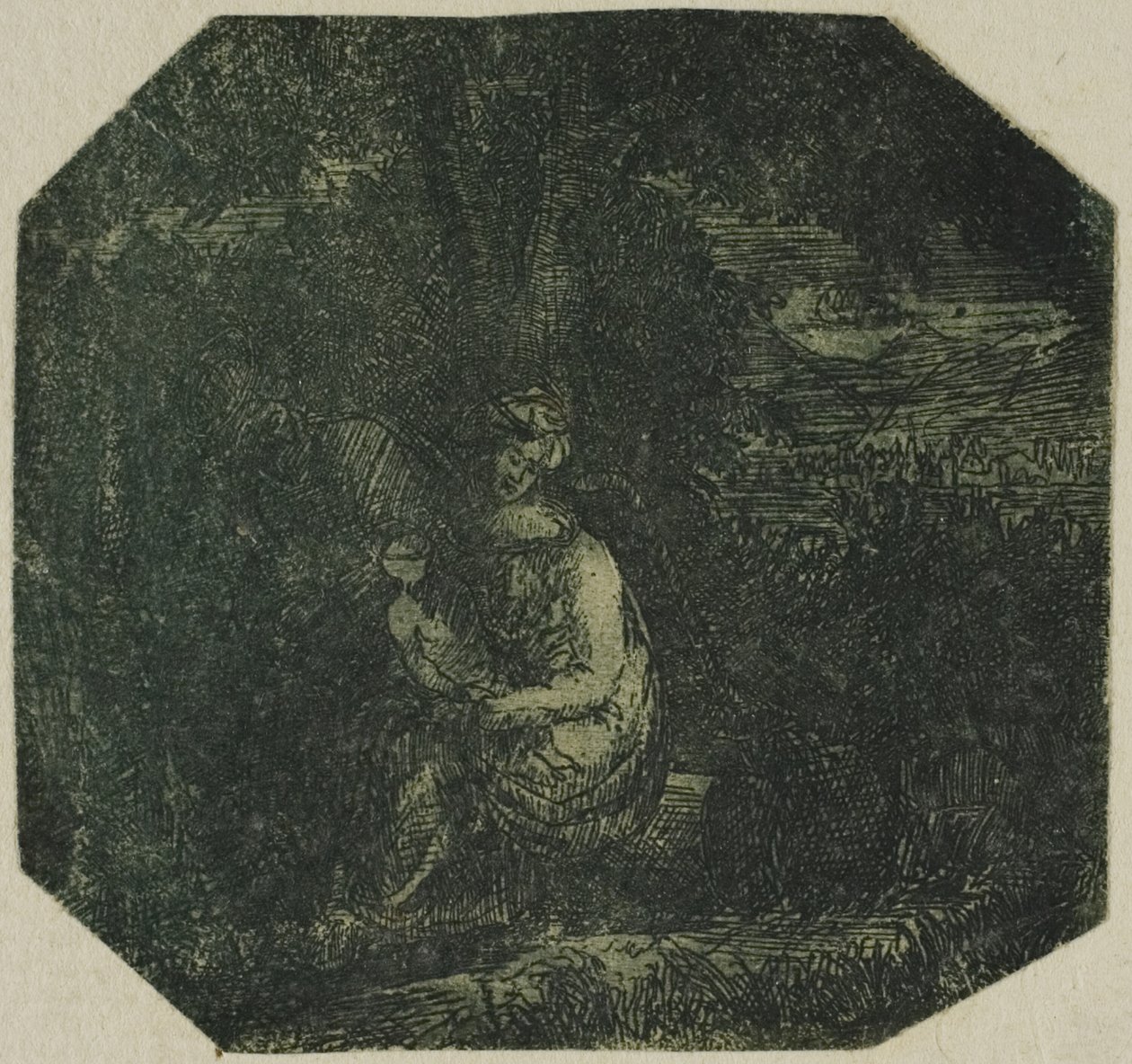 Den hellige familie af Rodolphe Bresdin