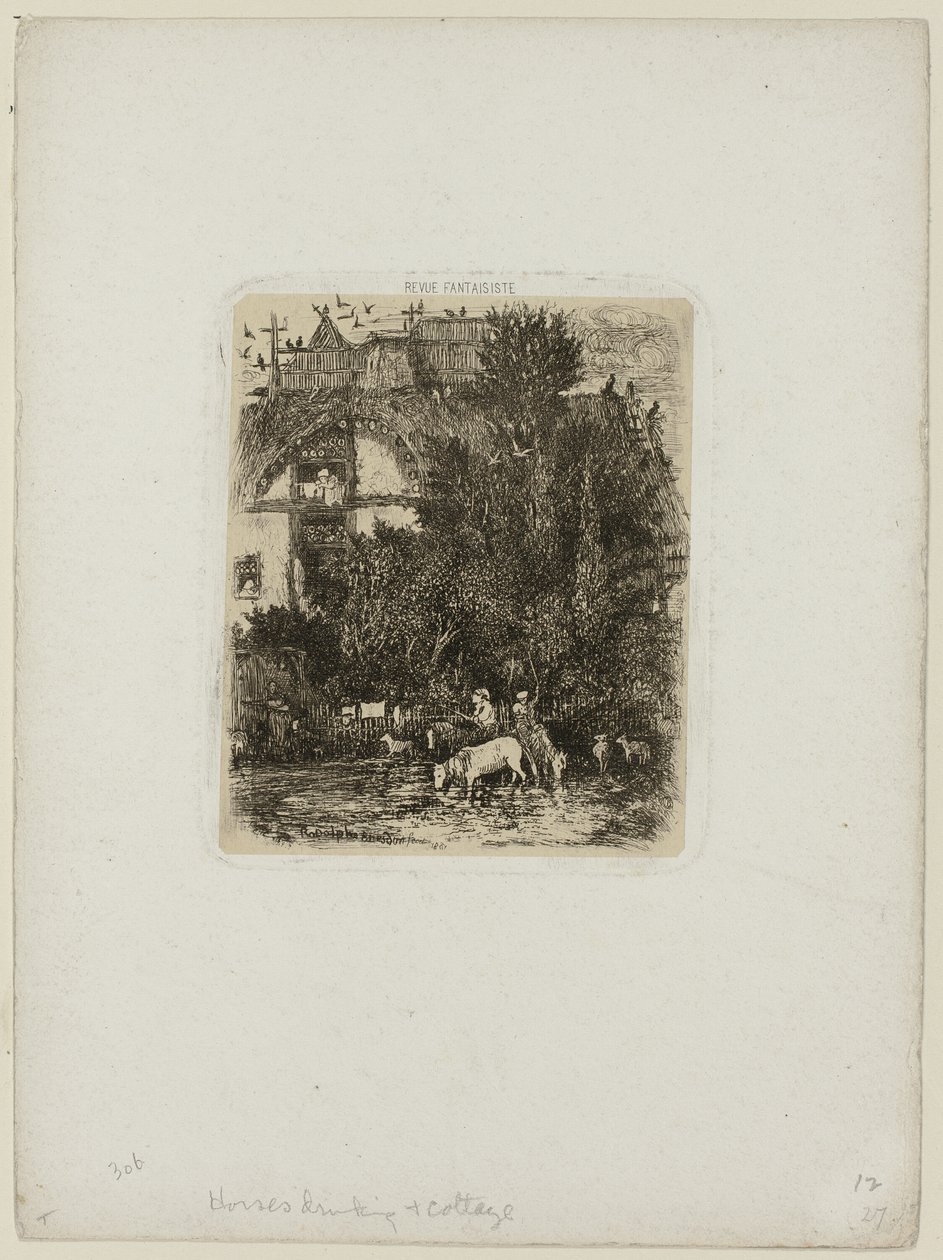 Huset med den buede facade, fra Revue Fantaisiste af Rodolphe Bresdin
