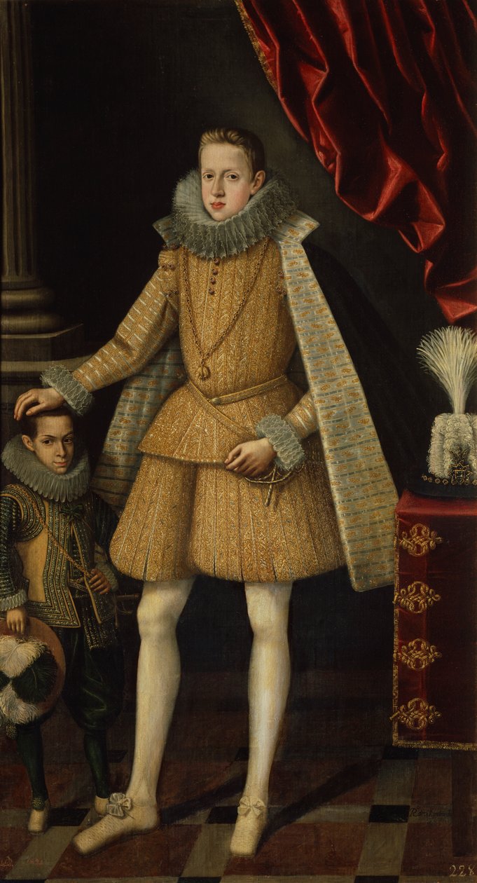 Prins Philip og dværgen, Miguel Soplillo, ca. 1620 (olie på lærred) af Rodrigo de Villandrando