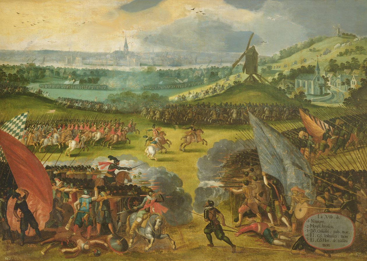 Slaget ved Nimegen (Krig mod Frankrig 1556-1558) af Rodrigo of Holland