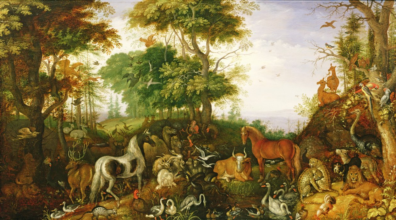 Orpheus Charming the Animals (olie) af Roelandt Jacobsz. Savery
