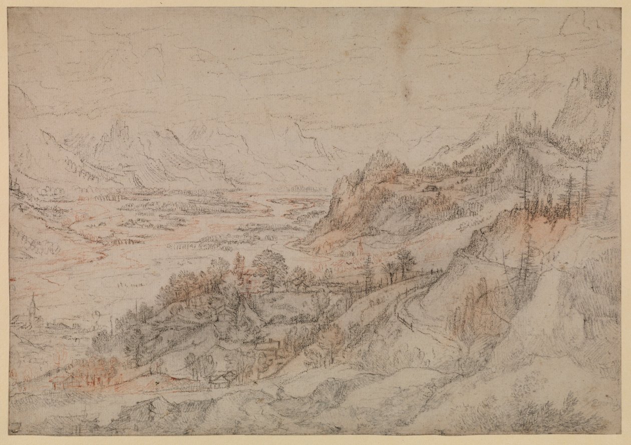 Mountain landscape - Inn Valley in the Tyrol, 1607dani af Roelandt Jacobsz. Savery