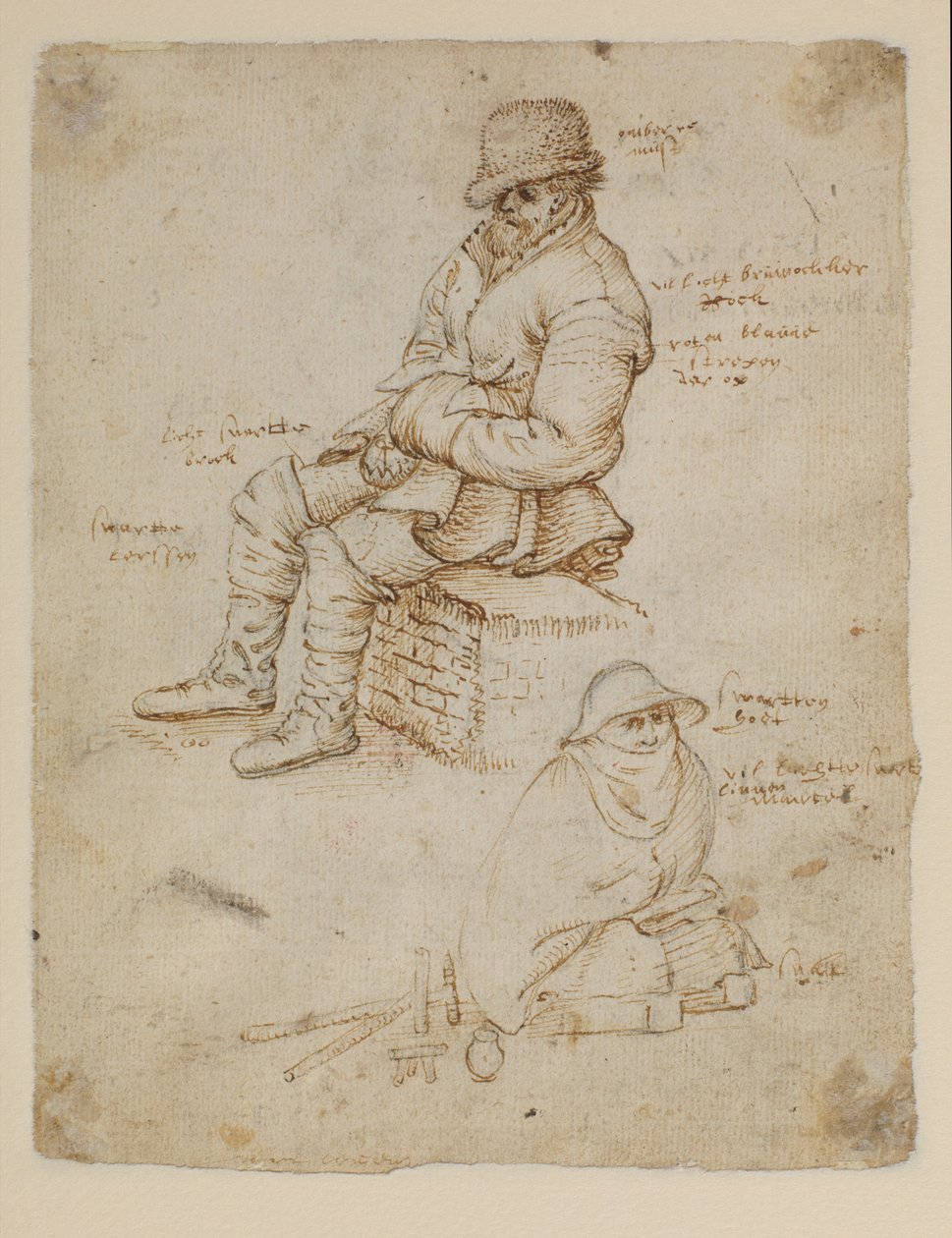 To siddende figurer (verso) af Roelandt Jacobsz. Savery