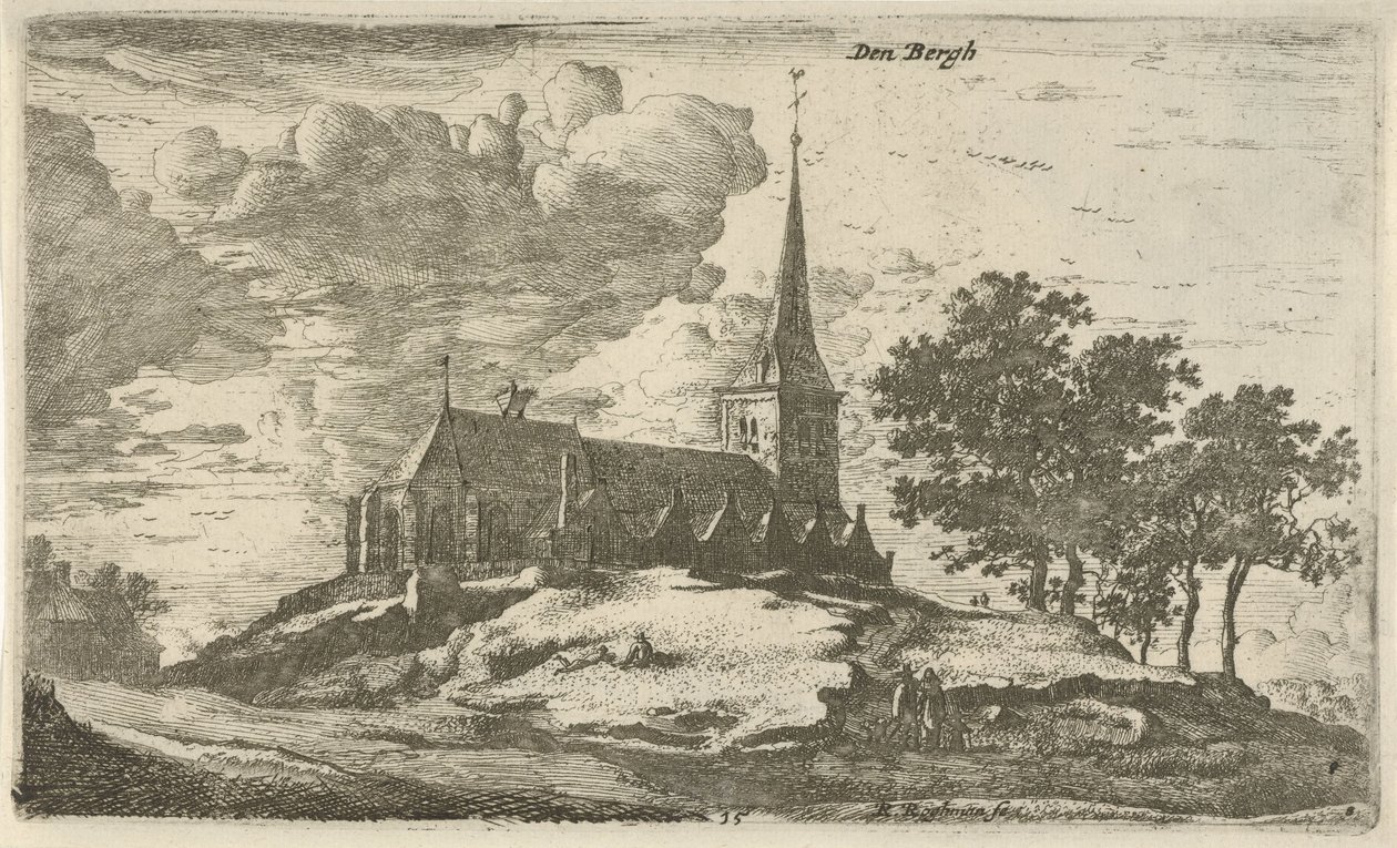 Kirke i Nederhorst den Berg Den Bergh (titel på objekt) af Roelant Roghman
