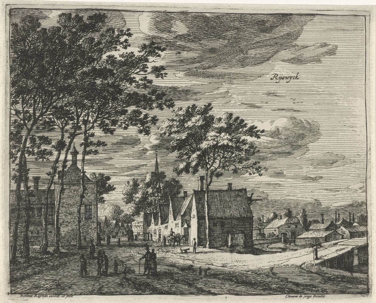 Rijswijk Ryswyck (titel på objekt) Landskaber i provinserne Holland og Utrecht (serietitel) af Roelant Roghman