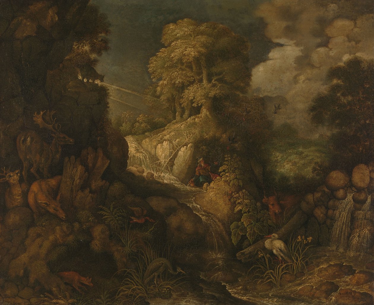 Elias fodres af ravnene af Roelant Savery (workshop of)