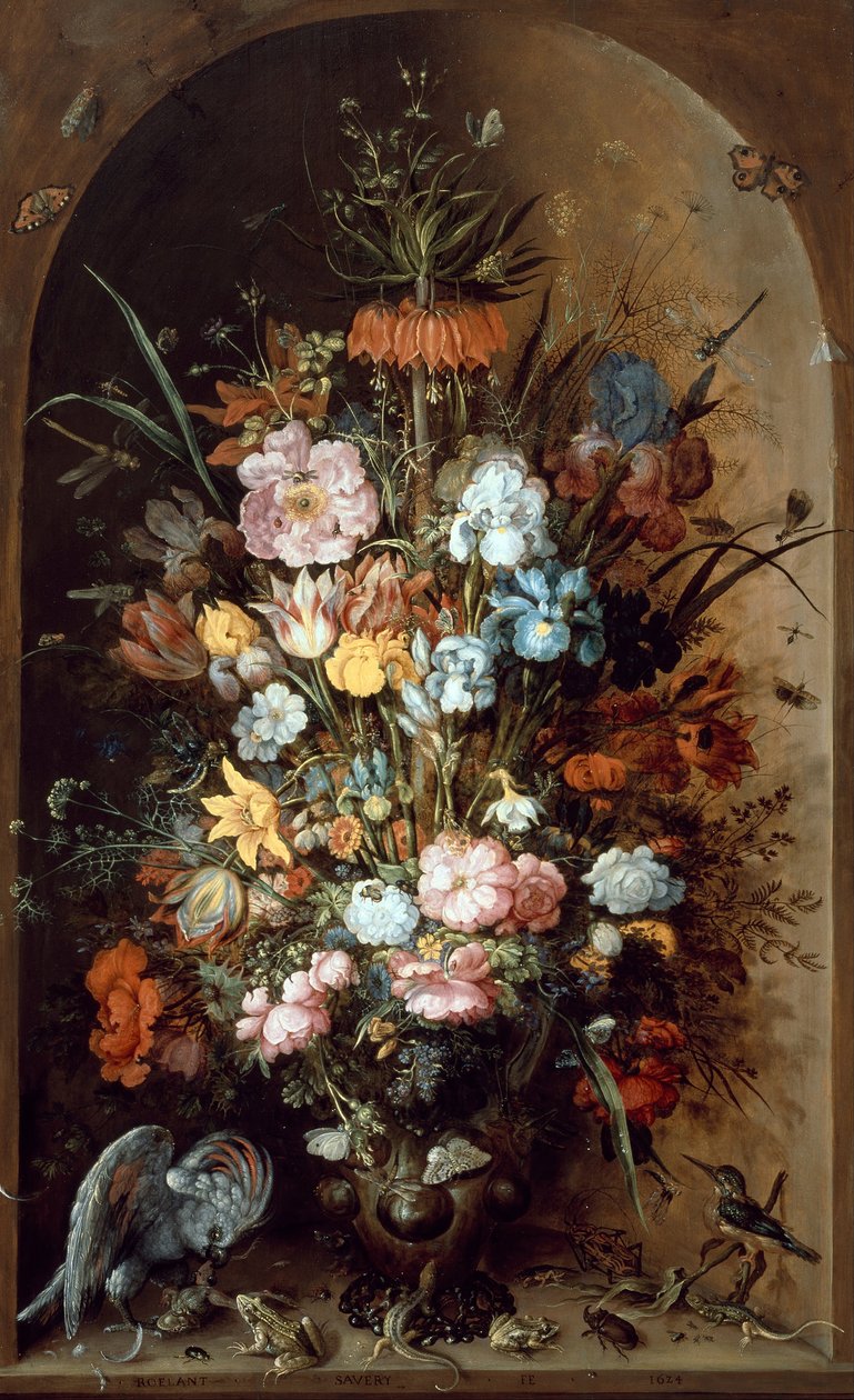 Blomsterstilleben med kejserkrone, 1624 af Roelant Savery