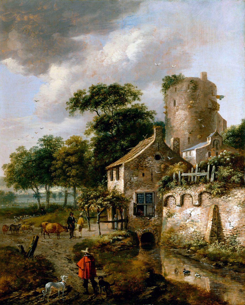 Landskab med et tårn af Roelof Van Vries