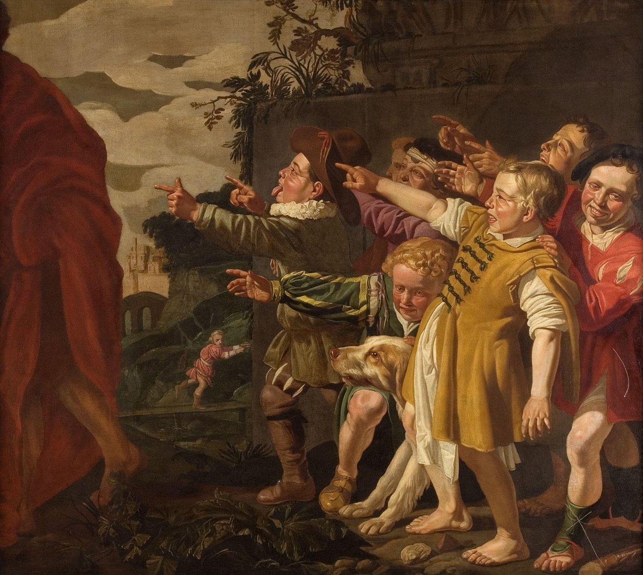 Elisa hånet af de små børn (2. Kongebog 2:24-25) af Roeloff van Zijl (attributed to)