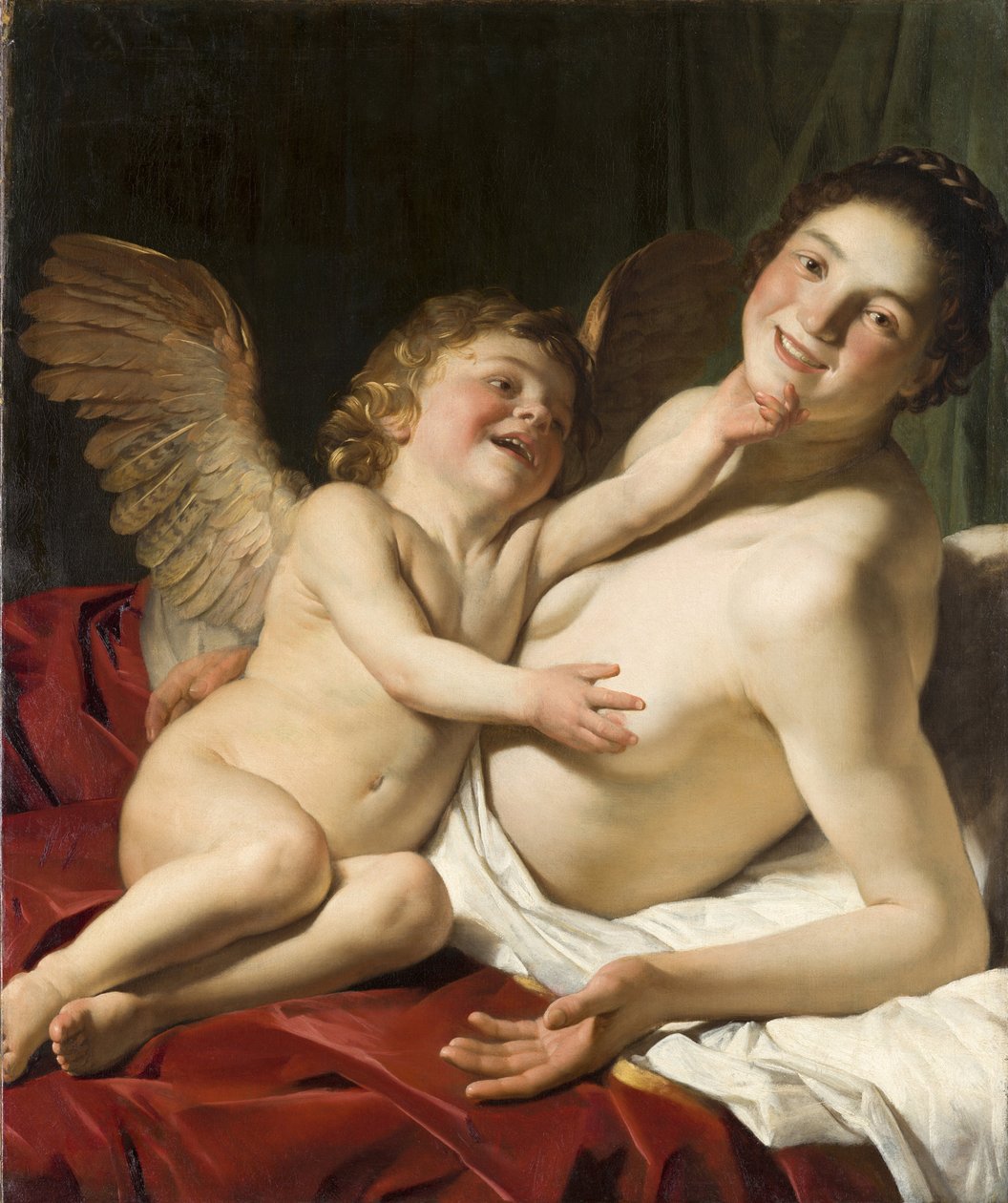 ""Venus et Cupidon"" (Venus og Amor) Peinture de Roeloff van Zijl (aktivt vers 1608-1631) vers 1625 Frans Hals Museum Haarlem af Roeloff van Zijl