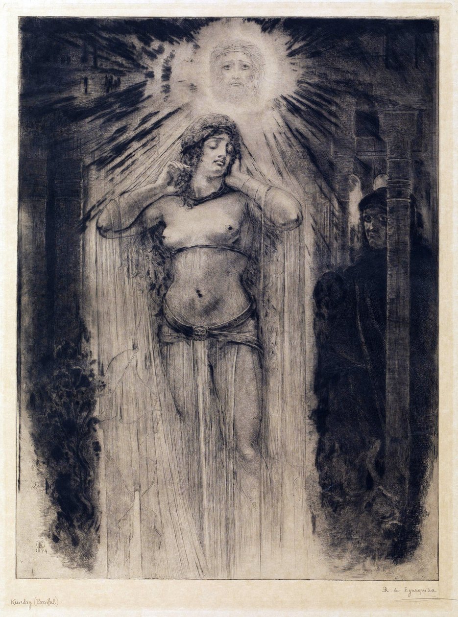 Symbolisme: Kundry af Egusquiza y Barrena, Rogelio de (1845-1915) af Rogelio Egusquiza