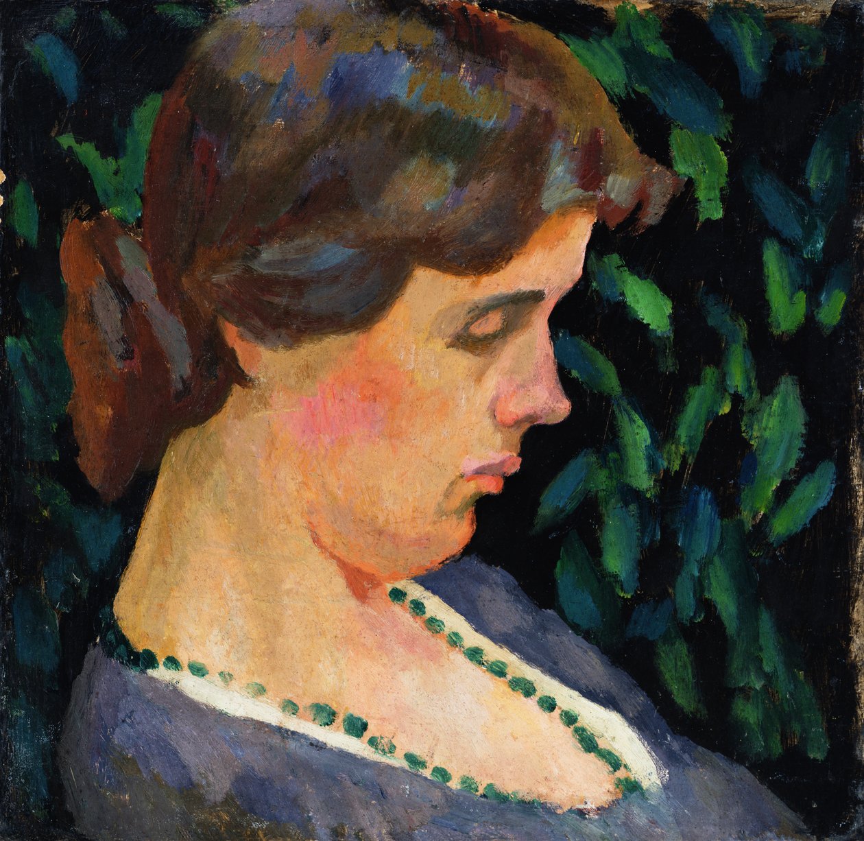 Portræt af Vanessa Bell, 1911 (panel) af Roger Eliot Fry
