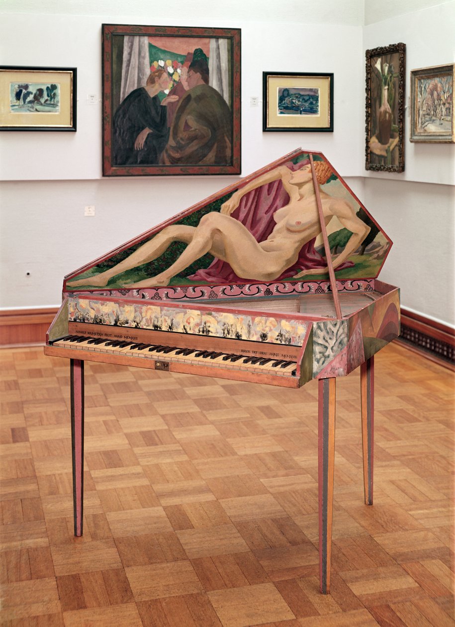 Virginals, malet af Roger Fry (1866-1934) til Omega-værkstederne af Roger Eliot Fry