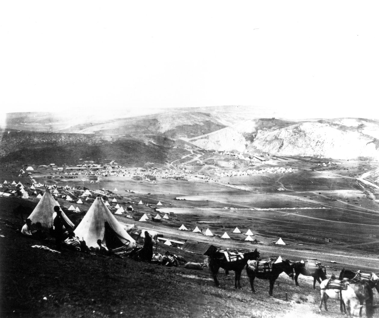 Allierede lejr, Krim, ca. 1855 af Roger Fenton