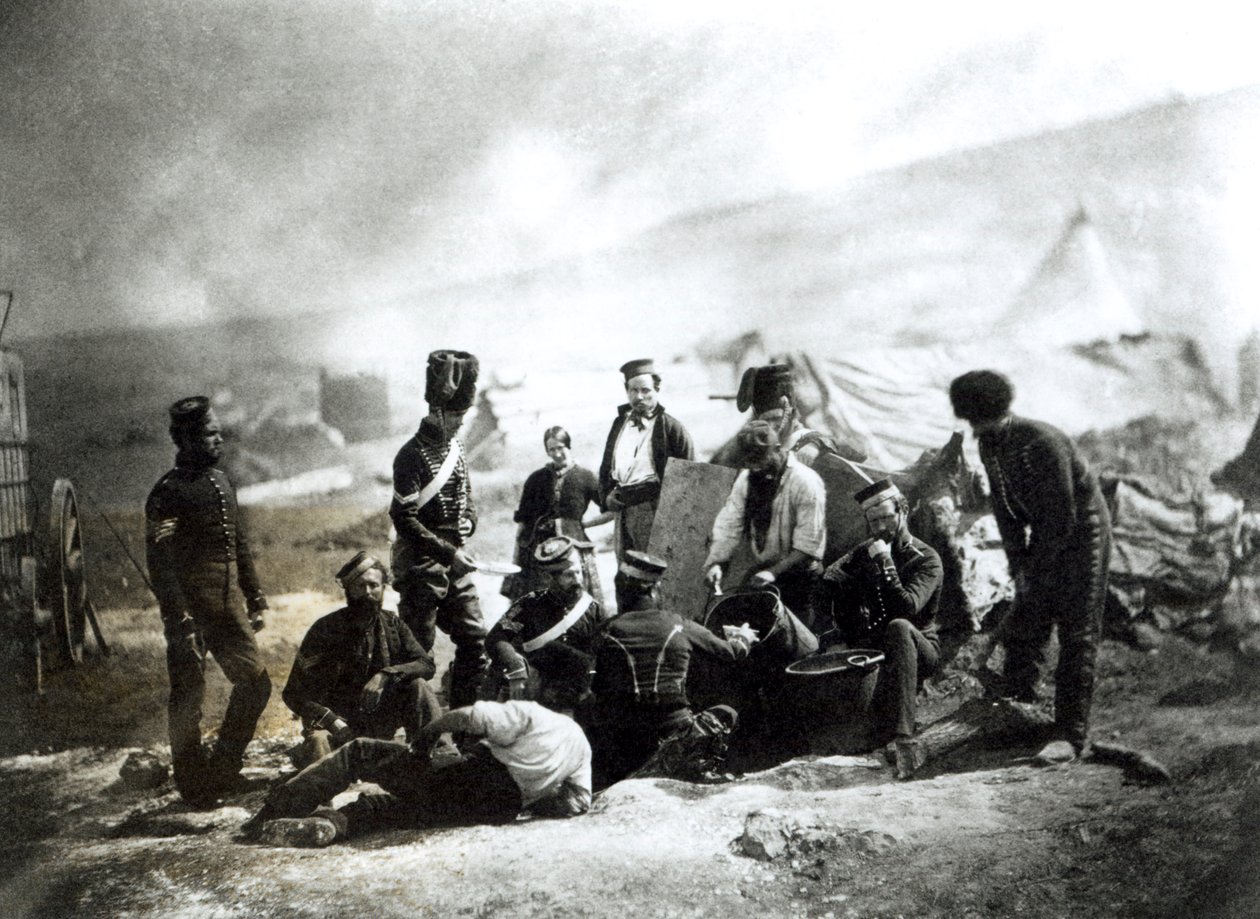 Soldater på Krim, ca. 1855 af Roger Fenton
