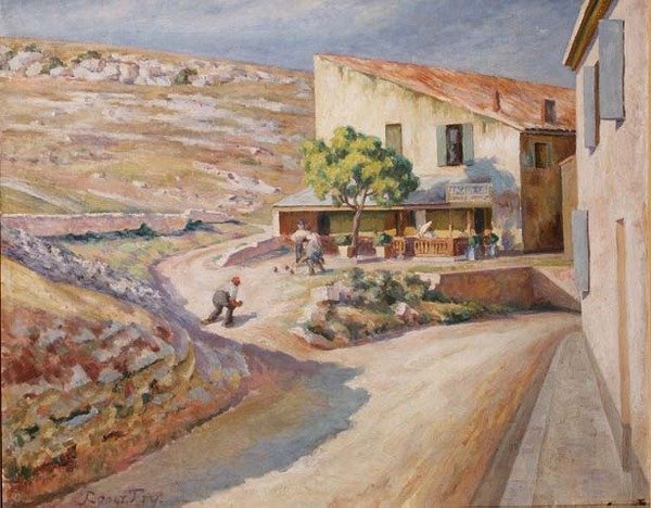 A Game of Bowls, ca. 1920 (olie på lærred) af Roger Eliot Fry