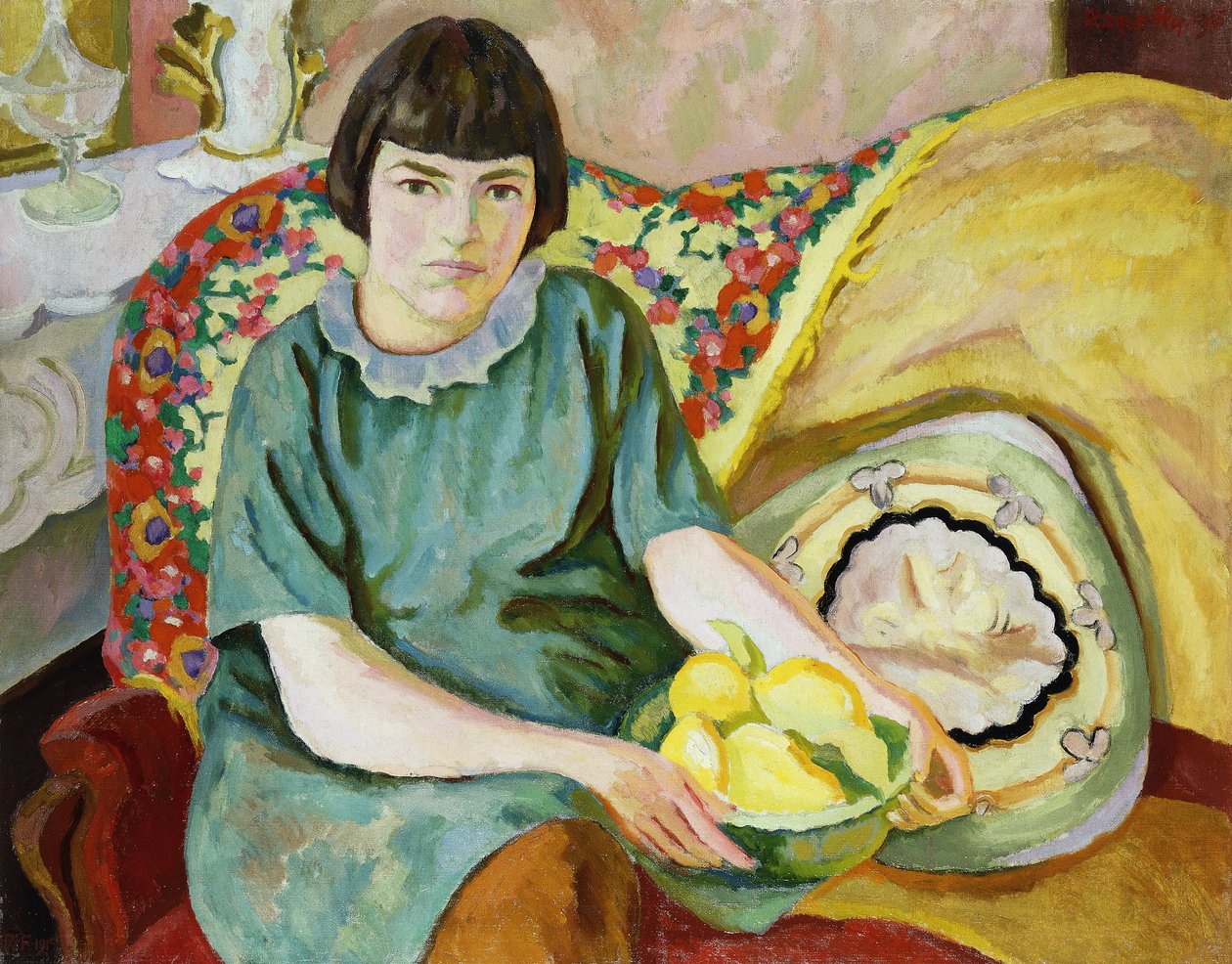 Portræt af Zoum Van den Eeckhoudt, 1915 af Roger Eliot Fry