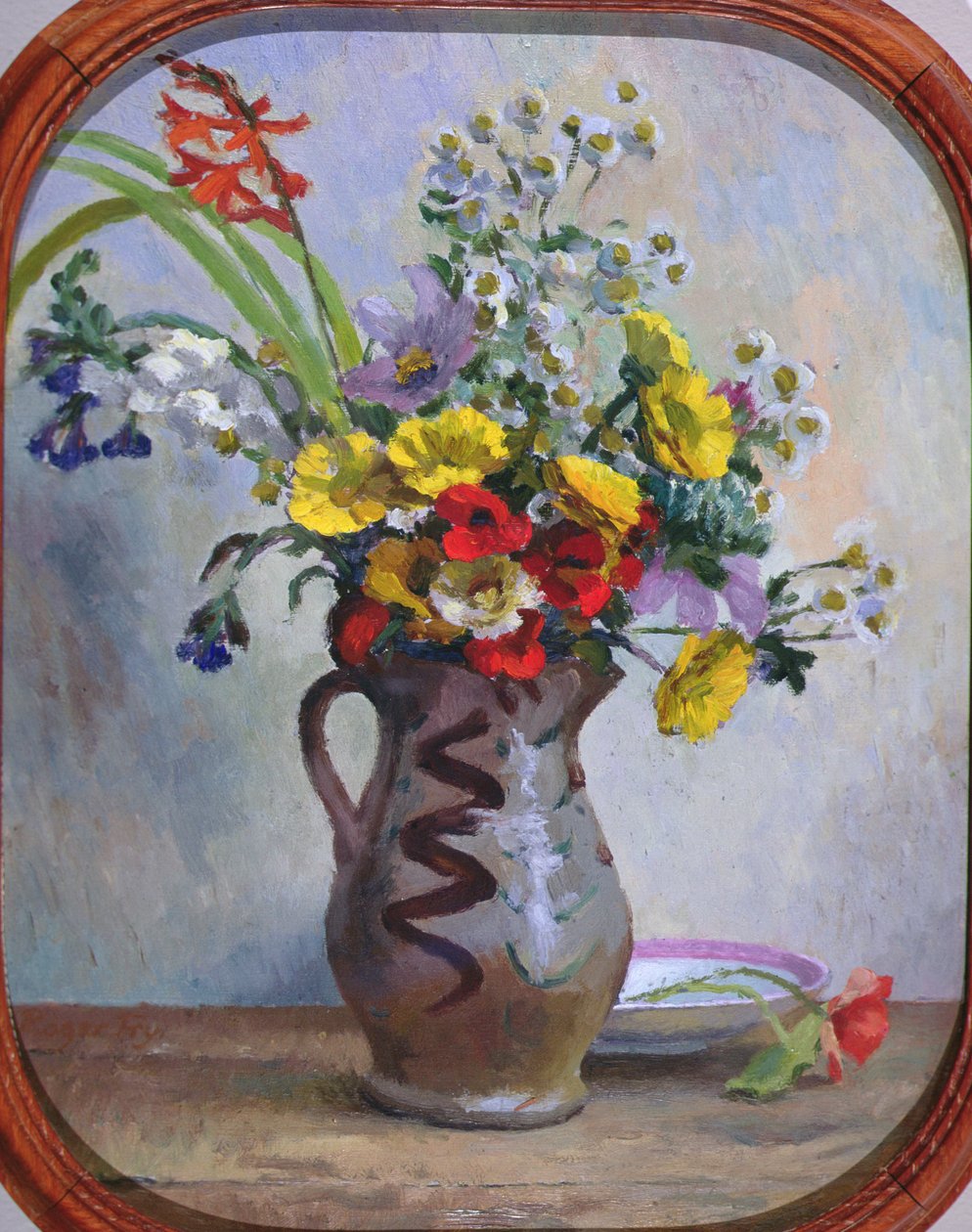 Sommerblomster, ca. 1922 (olie om bord) af Roger Eliot Fry