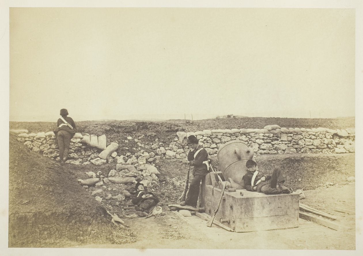 En stille dag i morterbatteriet af Roger Fenton
