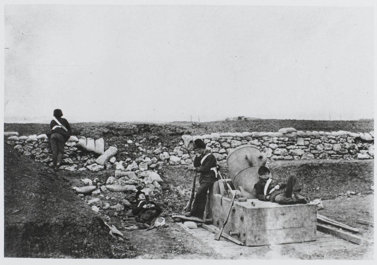 En stille dag i Mortar Battery, Krim af Roger Fenton