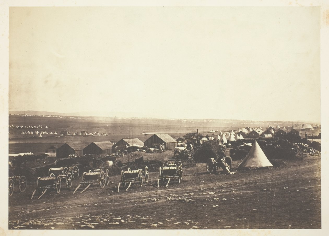 Artillerivogne, Balaklava i det fjerne af Roger Fenton